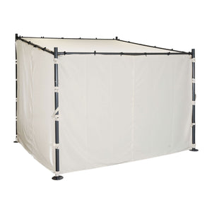 Seitenwände für Pergola Pavillon 3x3m creme 4er-Set wetterfest