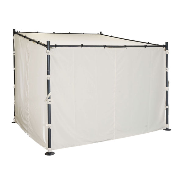 Seitenwände für Pergola Pavillon 3x3m creme 4er-Set wetterfest
