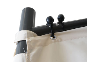 Seitenwände für Pergola Pavillon 3x3m creme 4er-Set wetterfest