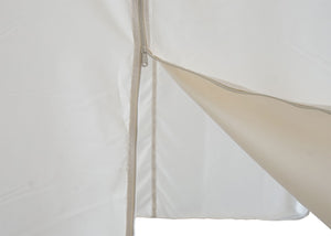 Seitenwände für Pergola Pavillon 3x3m creme 4er-Set wetterfest