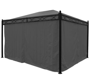 Seitenwand Set grau für Pergola 4x3m, Ersatz für Pavillon