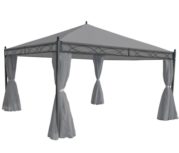 Seitenwände für Pergola 4x4m, Set aus 4, hellgrau, wetterfest