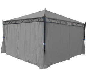 Seitenwände für Pergola 4x4m, Set aus 4, hellgrau, wetterfest