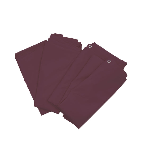 Seitenwände Set für Pergola 4x4m, Ersatz aus Polyester, rot-braun