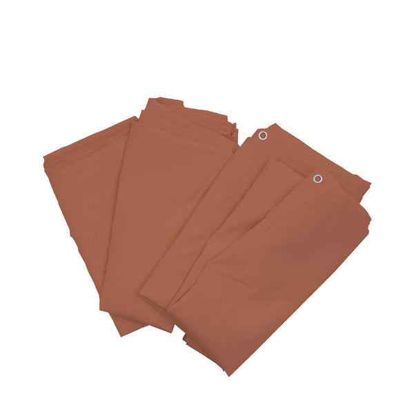 Seitenwand Set 4-teilig für Pergola 4x4m, Polyester terracotta