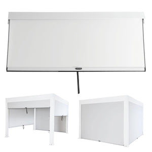 Sturmfeste Seitenwand 3x3m Weiss für Pavillon und Pergola, 4er-Set