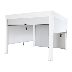 Sturmfeste Seitenwand 3x3m Weiss für Pavillon und Pergola, 4er-Set