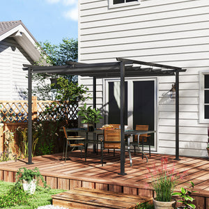 Pergola mit verstellbarem Dach Sonnenschutz für Garten Terrasse 3x3m