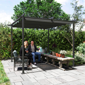 Pergola mit verstellbarem Dach Sonnenschutz für Garten Terrasse 3x3m