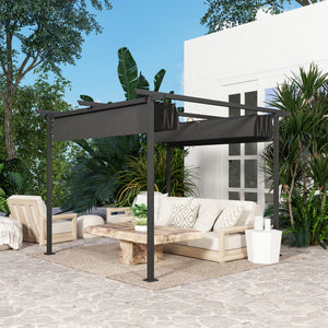 Pergola mit verstellbarem Dach Sonnenschutz für Garten Terrasse 3x3m