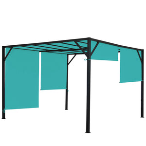 Pergola Village 3x3m mit stabilem Stahlgestell und Schiebedach