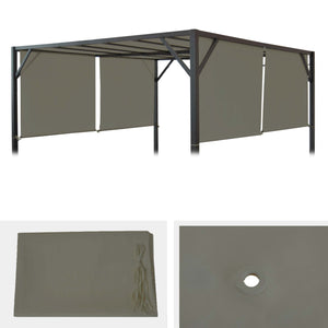 Ersatzbezug Taupe für Pergola Village Dach 3x4m Wetterfest