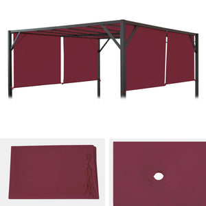 Ersatzdach für Pergola Village 3x3m bordeaux-rot wetterfest