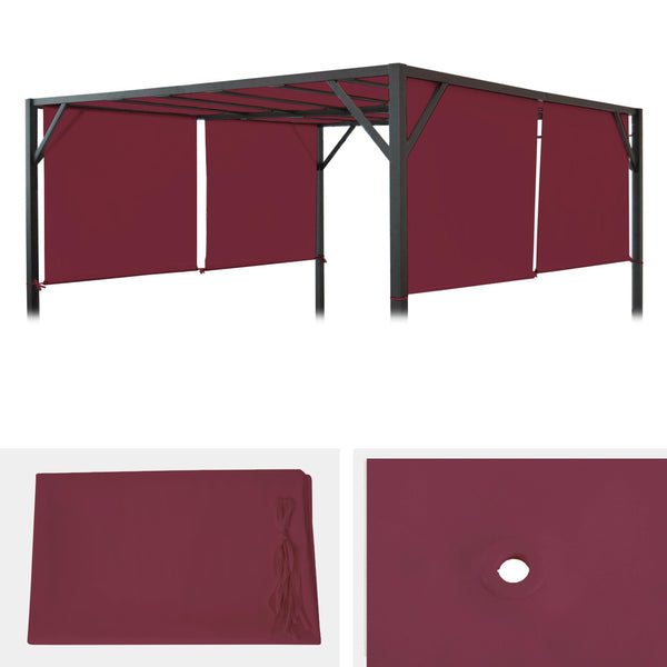Ersatzbezug für Pergola Village Dach 4x4m bordeaux-rot