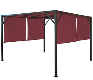 Ersatzbezug für Pergola Village Dach 4x4m bordeaux-rot