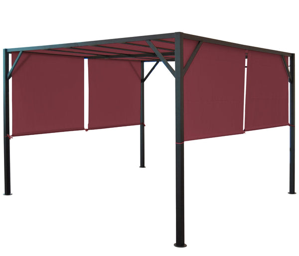 Ersatzbezug für Pergola Village Dach 4x4m bordeaux-rot