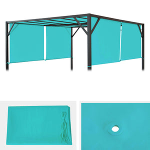 Ersatzdach für Pergola Village 4x4m türkis-blau wetterfest