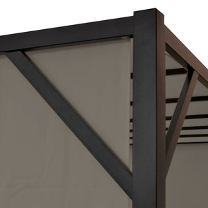 Pergola Village mit Schiebedach, 3x3m, Pavillon für Garten & Terrasse