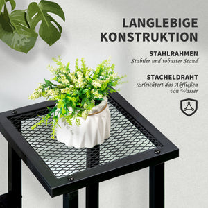 Pflanzenregal Blumentreppe wetterfest mit 4 Ebenen für Balkon Garten