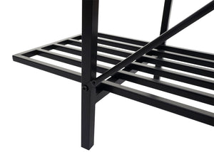 Pflanzenregal Blumentreppe Blumenständer 3 Ablagen Stahl 100x120x44cm schwarz