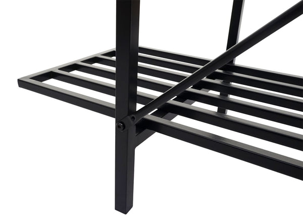 Pflanzenregal Blumentreppe Blumenständer 3 Ablagen Stahl 100x120x44cm schwarz