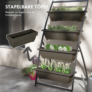Pflanzentreppe Pflanzenregal wetterfest stapelbar für Garten Balkon