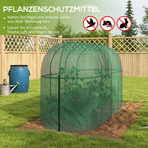 Pflanzenschutzzelt 3x1 m winddicht mit Insektenschutz Grün