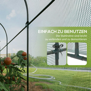 Pflanzenschutzzelt 3x1 m winddicht mit Insektenschutz Grün