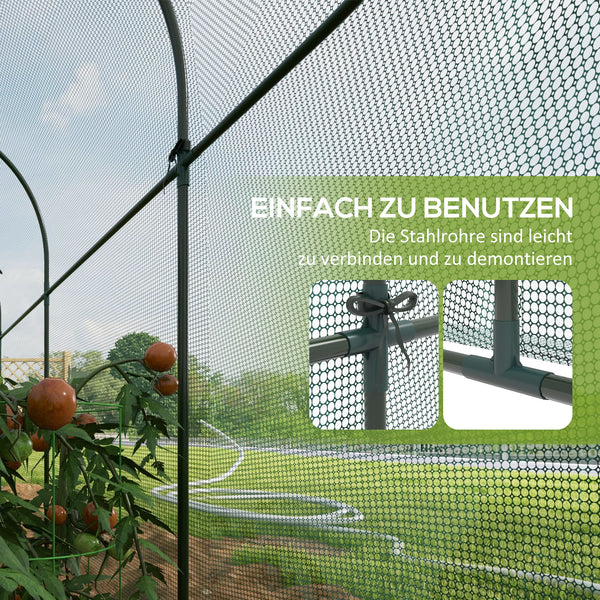 Pflanzenschutzzelt 3x1 m winddicht mit Insektenschutz Grün