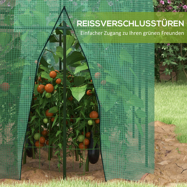 Pflanzenschutzzelt 3x1 m winddicht mit Insektenschutz Grün