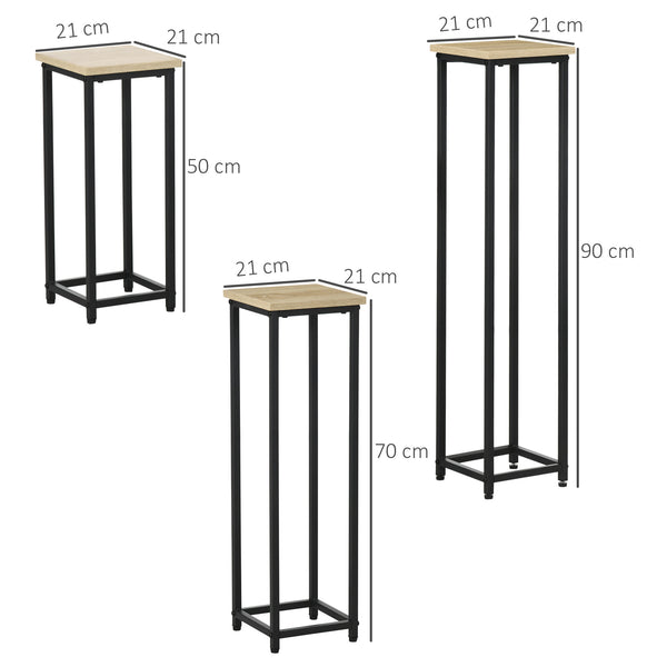 Supporto per piante, set da 3, impilabile