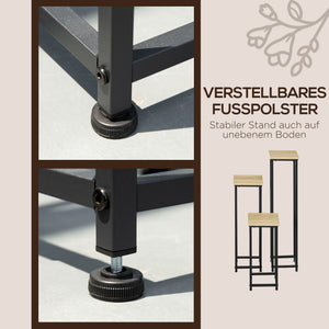 Supporto per piante, set da 3, impilabile