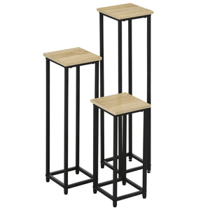 Supporto per piante, set da 3, impilabile