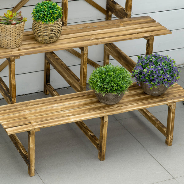 Pflanzentreppe 3 Stufen 100x80x78cm aus Tannenholz