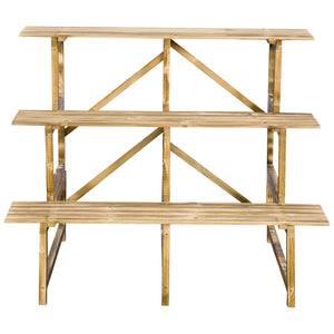 Pflanzentreppe 3 Stufen 100x80x78cm aus Tannenholz