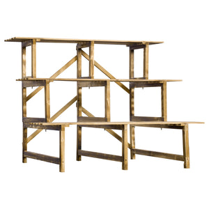 Pflanzentreppe 3 Stufen 100x80x78cm aus Tannenholz