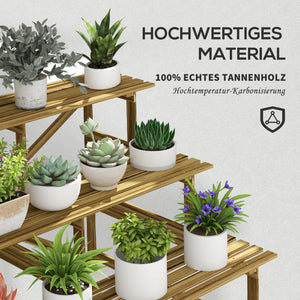 Pflanzentreppe 3 Stufen 120x80x78cm aus Tannenholz
