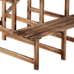 Pflanzentreppe 3 Stufen 80x80x78cm aus Tannenholz