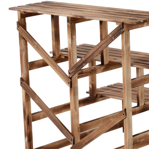 Pflanzentreppe 3 Stufen 80x80x78cm aus Tannenholz