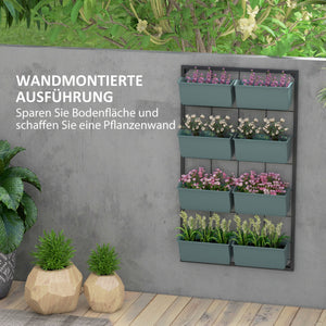 Pflanzentreppe stapelbar wetterfest mit 8 Kästen für Balkon