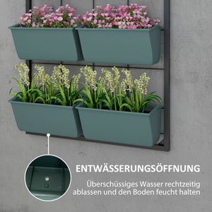 Pflanzentreppe stapelbar wetterfest mit 8 Kästen für Balkon