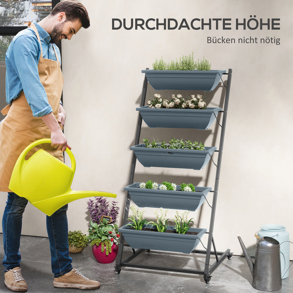 Pflanzentreppe wetterfest stapelbar für Garten und Balkon