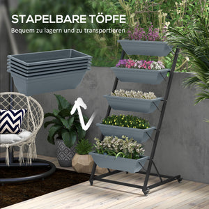 Pflanzentreppe wetterfest stapelbar für Garten und Balkon