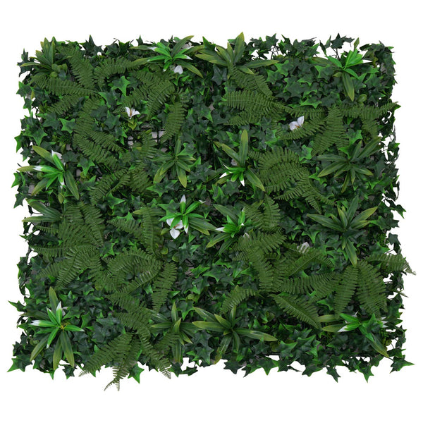 Künstliche Pflanzenwand 1m² Farn Efeu Wanddeko Indoor Outdoor