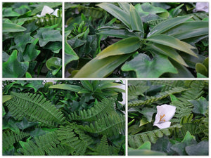 Künstliche Pflanzenwand 1m² Farn Efeu Wanddeko Indoor Outdoor