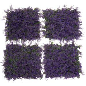 Künstliche Pflanzenwand lila/grün 1m² Wandpaneel für Innen & Aussen