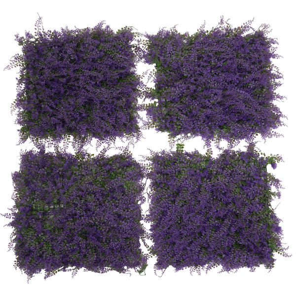 Künstliche Pflanzenwand lila/grün 1m² Wandpaneel für Innen & Aussen