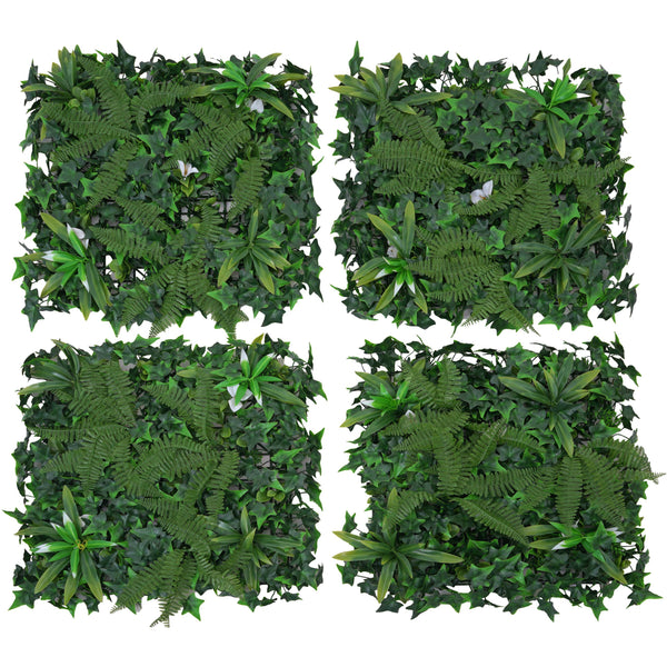 Künstliche Pflanzenwand lila/grün 1m² Wandpaneel für Innen & Aussen