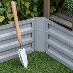 Pflanzkasten Set gross mit offenem Boden 100x100x30cm Metall