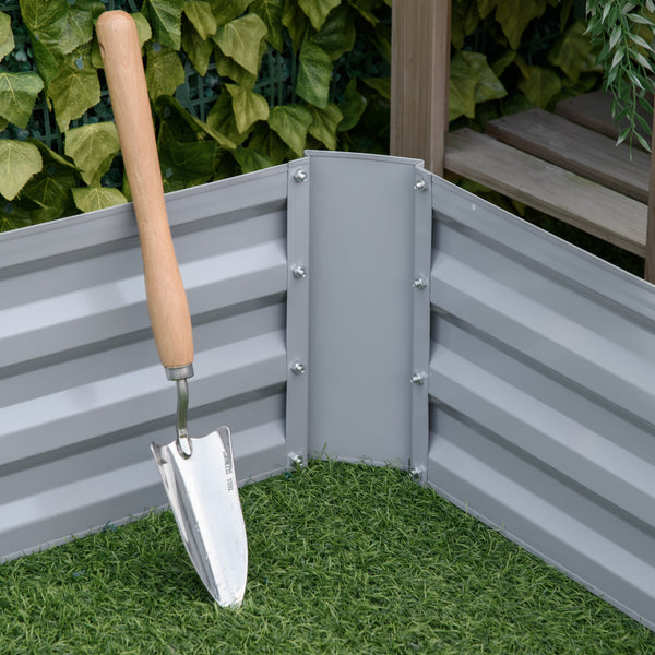 Pflanzkasten Set gross mit offenem Boden 100x100x30cm Metall